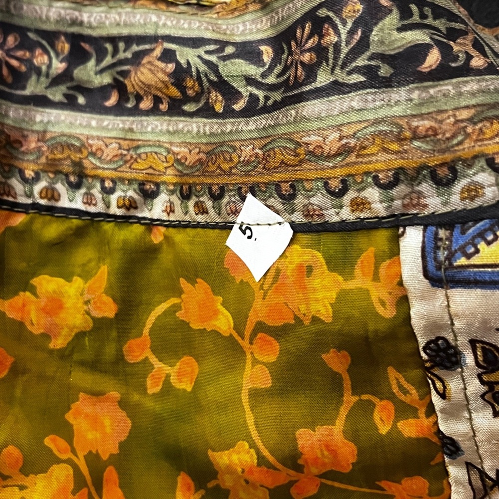 Patchwork Silk patchwork Wrap Skirt GreaterGood Boho Maxi Colorful One Size L‎ - Picture 8 of 15